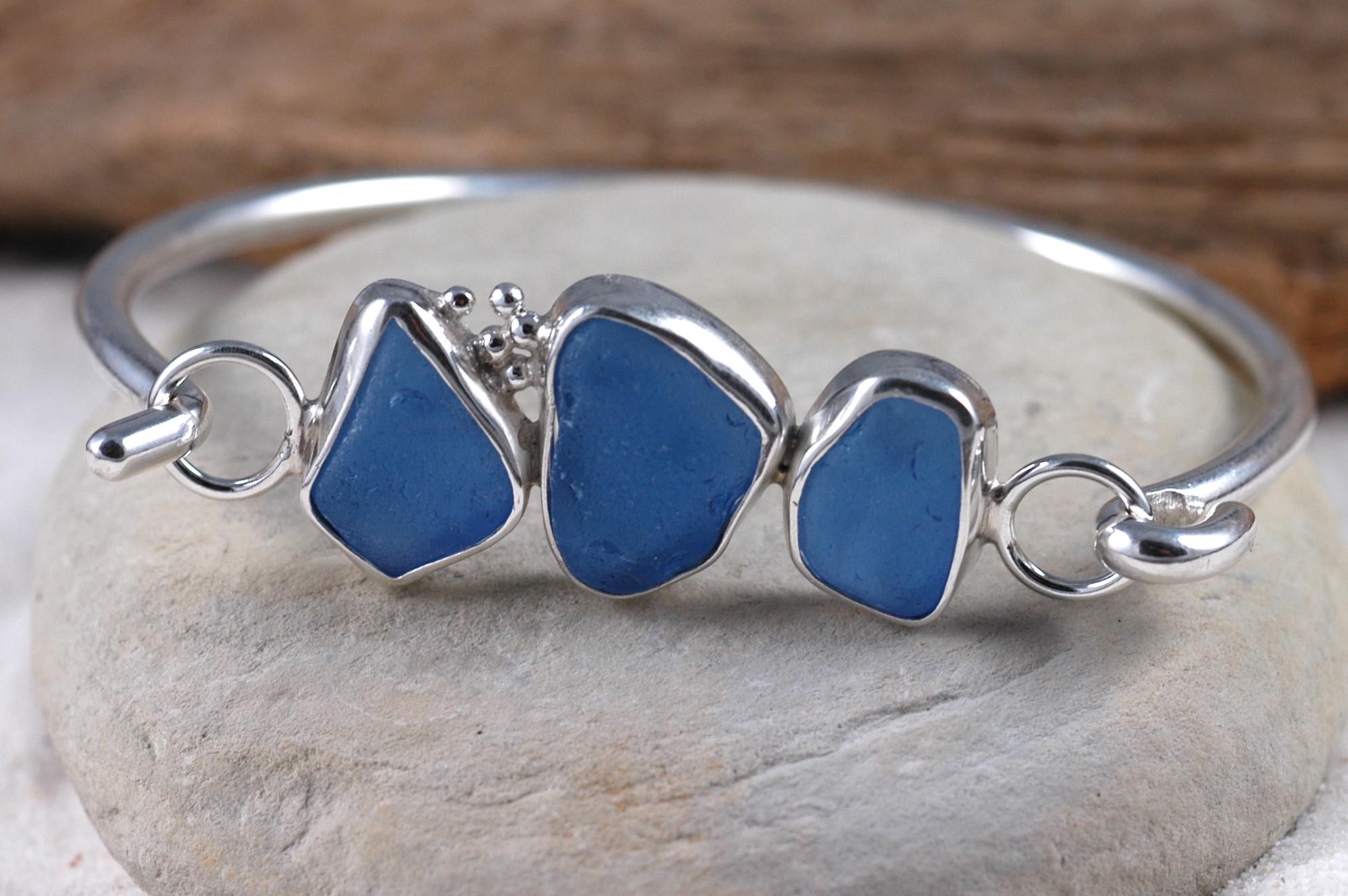 Blue Sea Glass bracelet